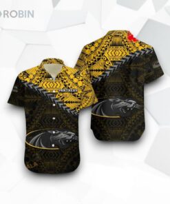 Wisconsin Milwaukee Panthers NCAA Grunge Polynesian Tattoo Funny Hawaiian Shirt