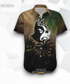 Wofford Terriers NCAA Coconut Tree Tropical Grunge Funny Hawaiian Shirt