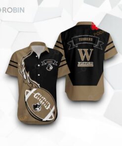 Wofford Terriers NCAA Flame Ball Design Funny Hawaiian Shirt