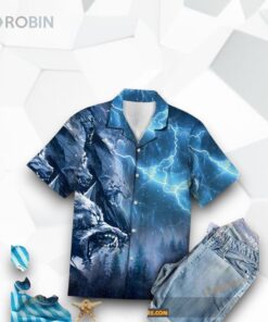 Wolves Thunder Style Design For Summer Funny Hawaiian Shirt