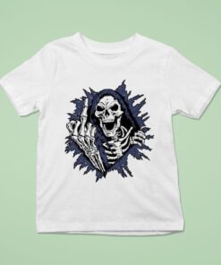 Worry Club Bone Daddy Skeleton Middle Finger Shirt