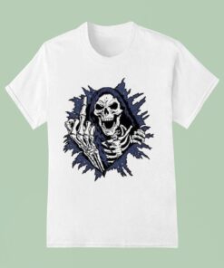 Worry Club Bone Daddy Skeleton Middle Finger Shirt