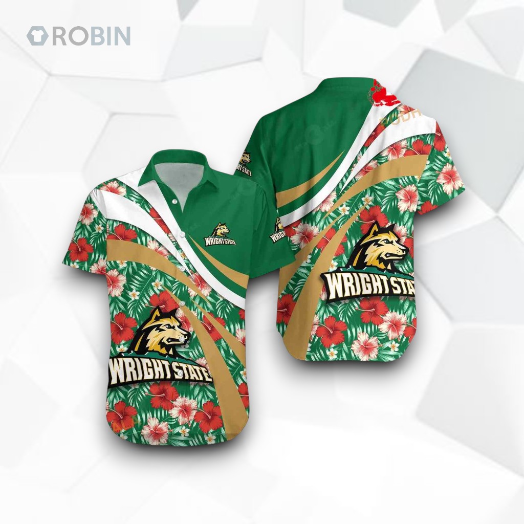 Wright State Raiders NCAA Hibiscus Sport Style Funny Hawaiian Shirt Wright State Raiders NCAA Hibiscus Sport Style Funny Hawaiian Shirt