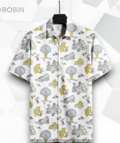 Wtp Comic Pooh Bear and Friends Eeyore Piglet Tigger Funny Hawaiian Shirt