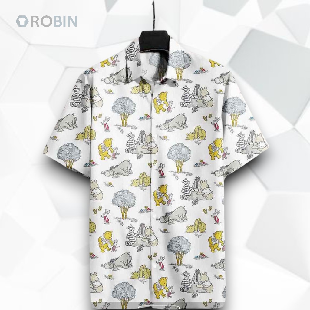 Wtp Comic Pooh Bear and Friends Eeyore Piglet Tigger Funny Hawaiian Shirt Wtp Comic Pooh Bear and Friends Eeyore Piglet Tigger Funny Hawaiian Shirt