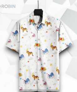 Wtp Sleeping Pooh Eeyore Tigger Piglet Funny Hawaiian Shirt