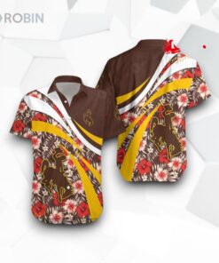 Wyoming Cowboys NCAA Hibiscus Sport Style Funny Hawaiian Shirt, Wyoming Cowboys Apparel