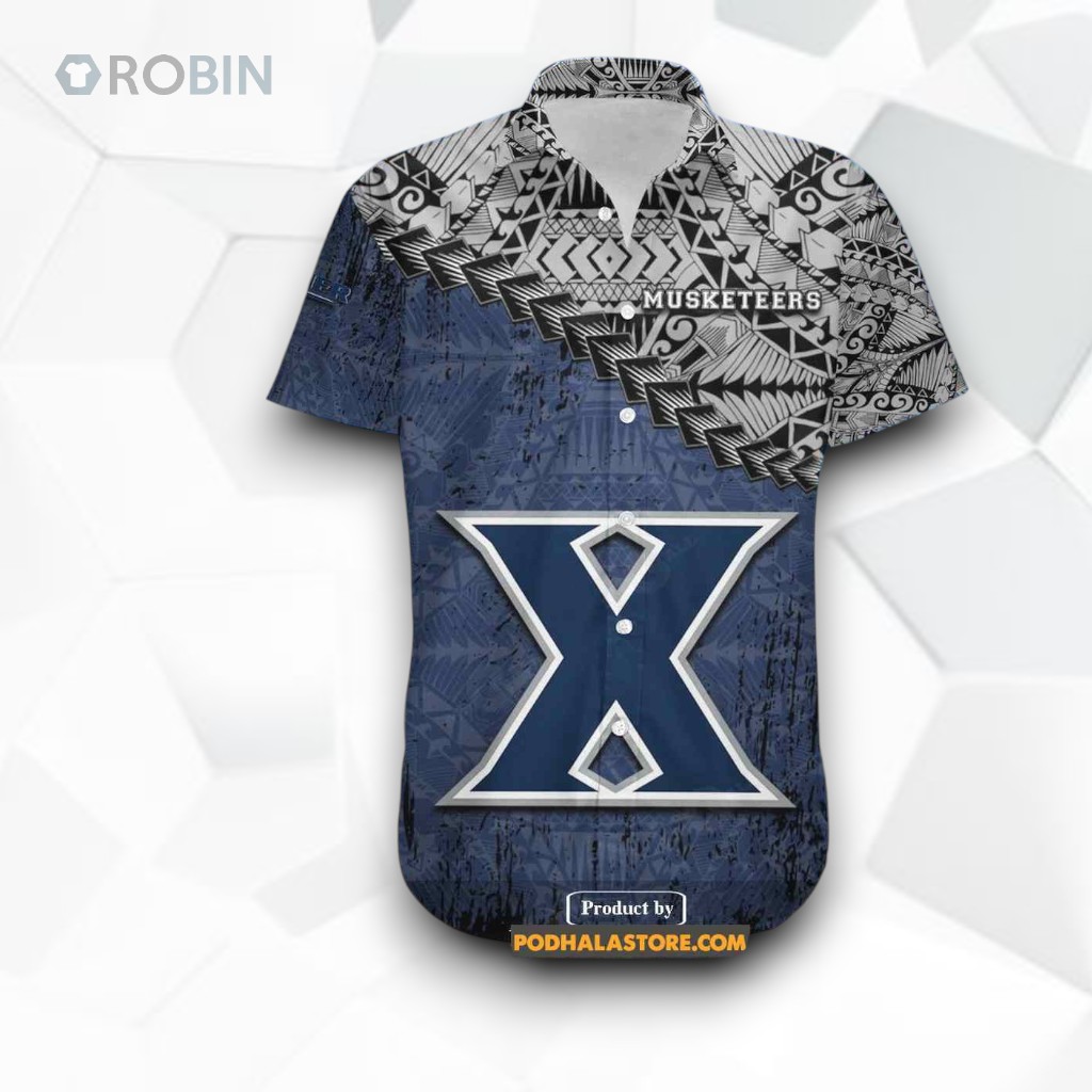 Xavier Musketeers NCAA Grunge Polynesian Tattoo Funny Hawaiian Shirt Xavier Musketeers NCAA Grunge Polynesian Tattoo Funny Hawaiian Shirt
