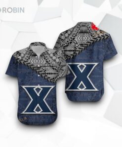 Xavier Musketeers NCAA Grunge Polynesian Tattoo Funny Hawaiian Shirt