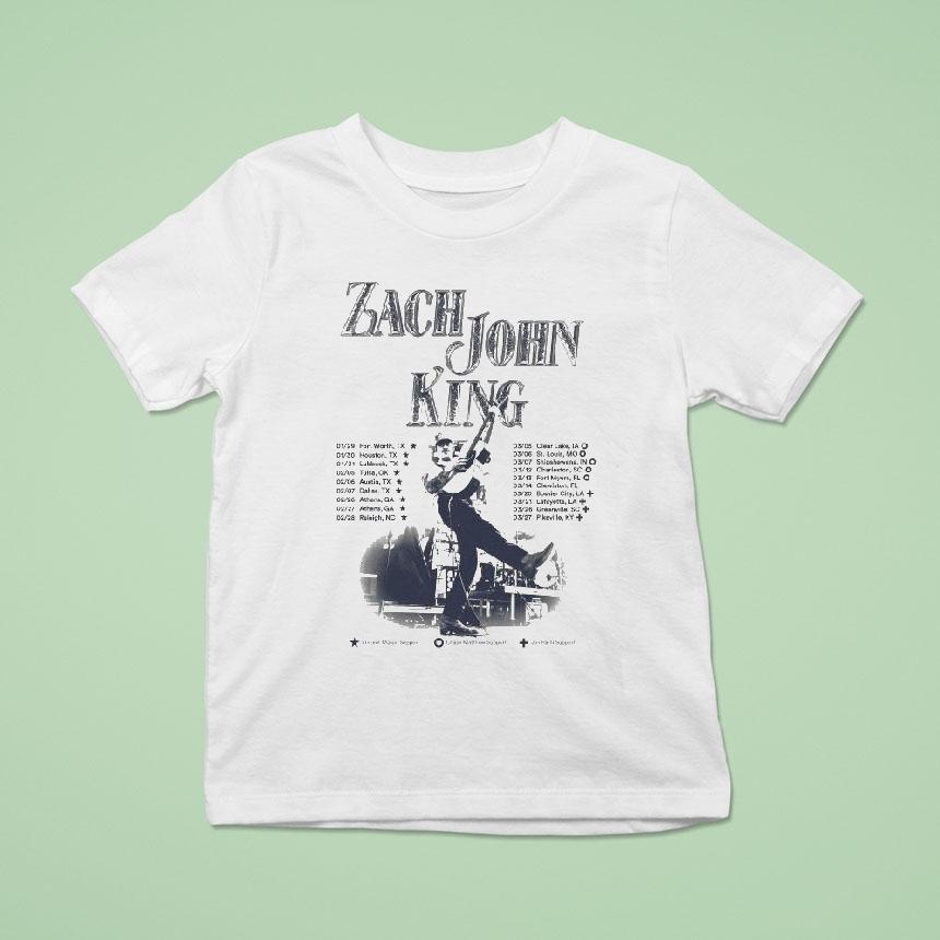 Zach John King Spring Shows North American 2026 Tour Dates Shirt Zach John King Spring Shows North American 2026 Tour Dates Shirt