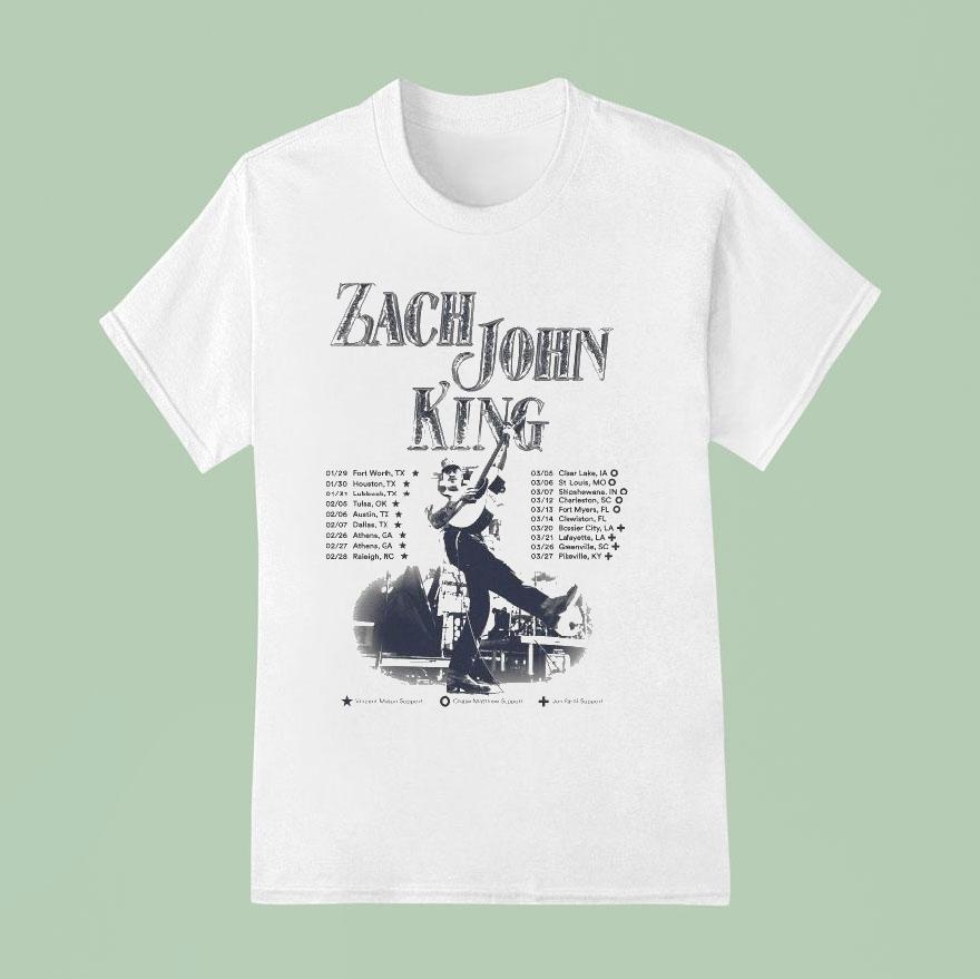 Zach John King Spring Shows North American 2026 Tour Dates Shirt Zach John King Spring Shows North American 2026 Tour Dates Shirt