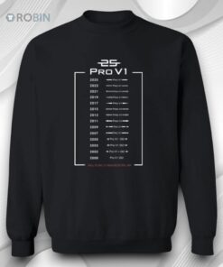 Pro V1 Golf Balls From 2000 To 2025 Shirt