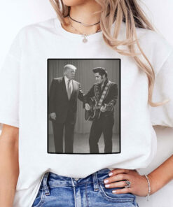 The King With The King Trump And Elvis Unisex Shirt