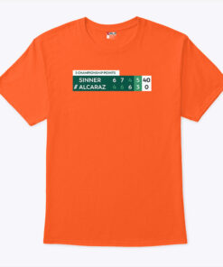 Alcaraz Vs Sinner 3 Championship Points Scoreboard Tennis Shirt