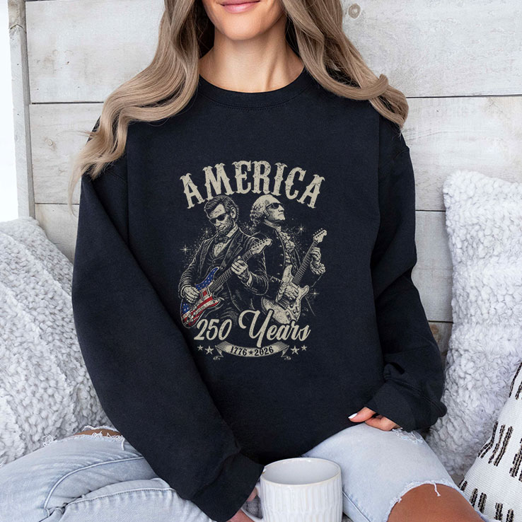 George Washington Lincoln Playing Guitar 250 Years Shirt George Washington Lincoln Playing Guitar 250 Years Shirt