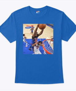 Mitchell Robinson Dunks On Joel Embiid Shirt