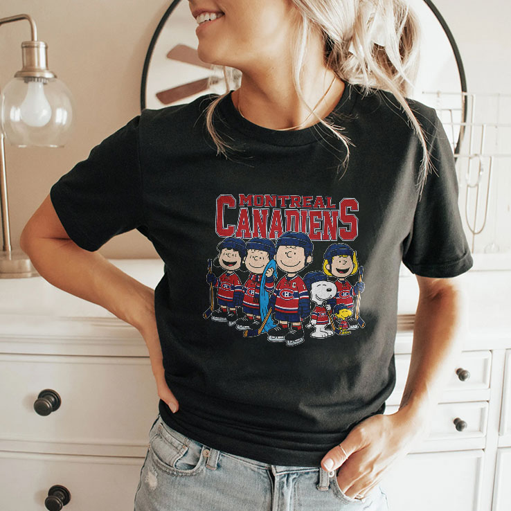 Montreal Canadiens Peanuts Snoopy Hockey Team Shirt Montreal Canadiens Peanuts Snoopy Hockey Team Shirt