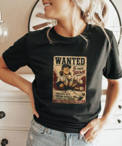 Wanted 5 Finger Brown Baseball Shirt Wanted 5 Finger Brown Baseball Shirt
