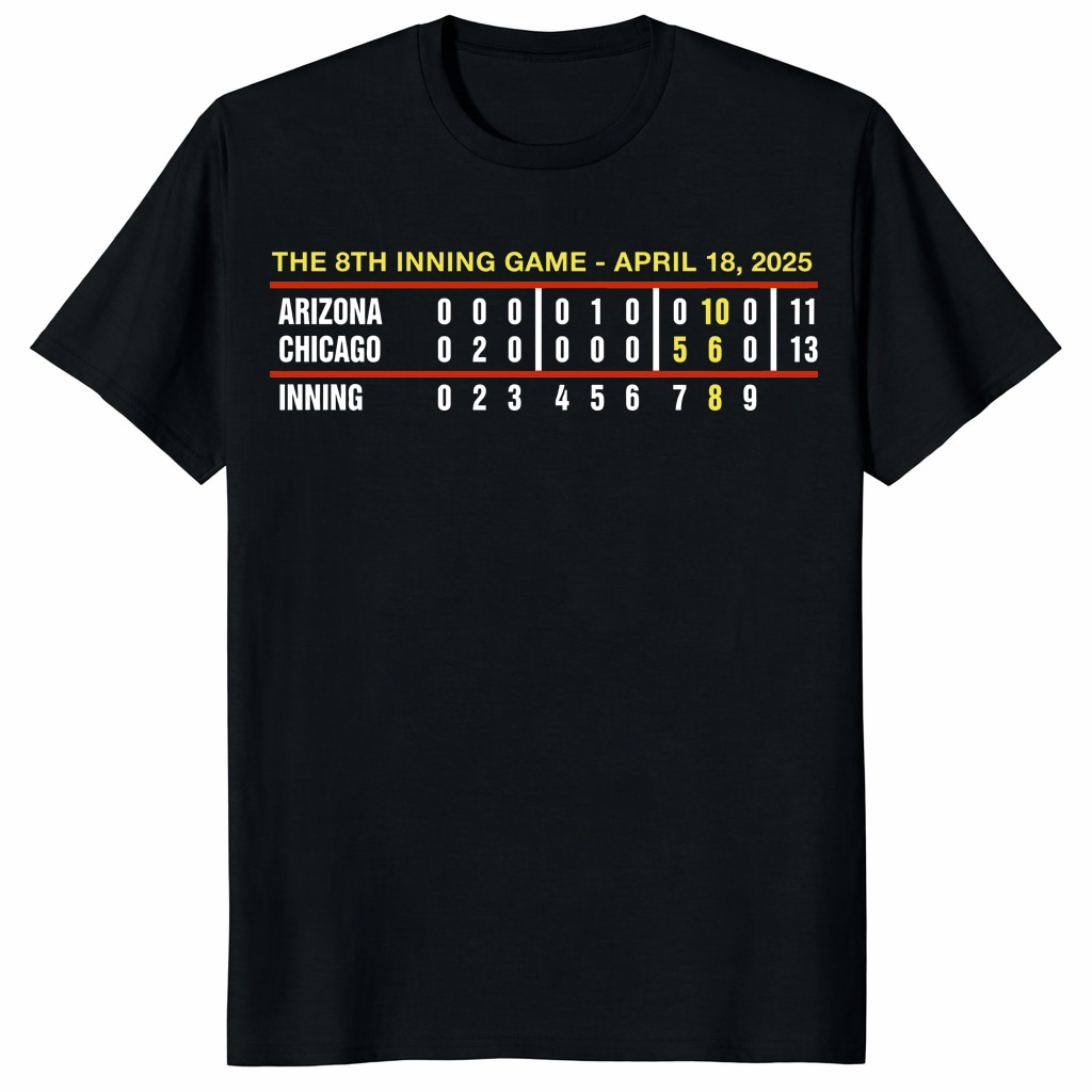 8th Inning Game Shirt – April 18 2025 Arizona Chicago 8th Inning Game Shirt – April 18 2025 Arizona Chicago