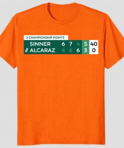 Alcaraz Vs Sinner Championship Points Tennis Shirt
