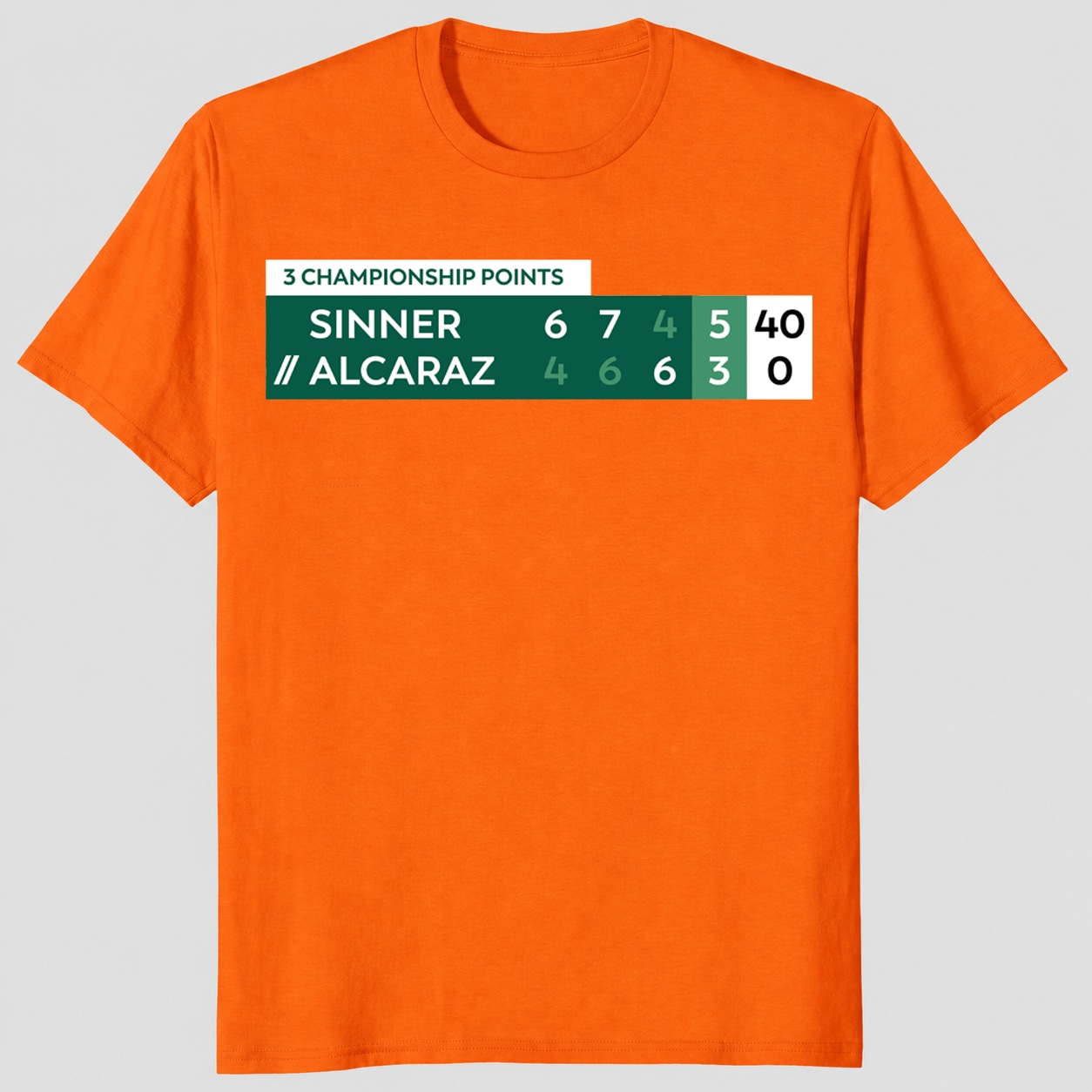 Alcaraz Vs Sinner Championship Points Tennis Shirt Alcaraz Vs Sinner Championship Points Tennis Shirt