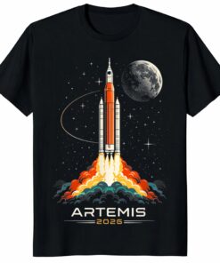 Artemis II Unisex Shirt – Space Rocket Launch Moon Mission 2026