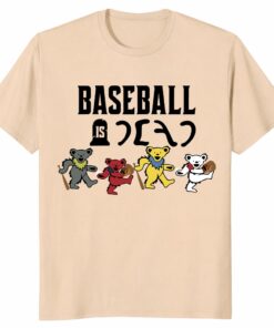 Baseball Is Dead Bear Unisex Shirt – Retro Baseball Fan Gift Tee