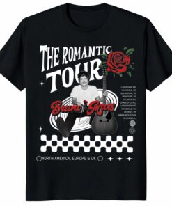 Bruno Mars The Romantic Tour Unisex Shirt _ Vintage Concert Tee