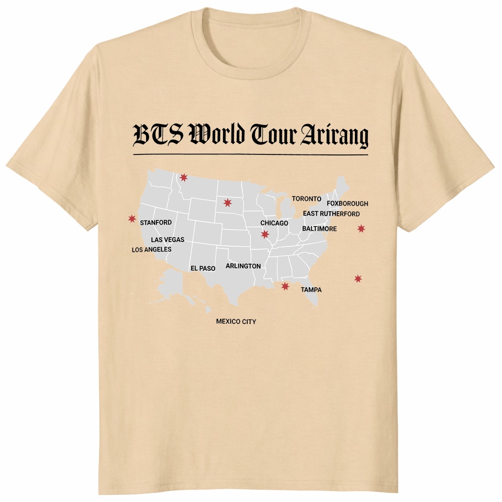 BTS World Tour Arirang Shirt – K-Pop Concert Fan Graphic Tee BTS World Tour Arirang Shirt – K-Pop Concert Fan Graphic Tee