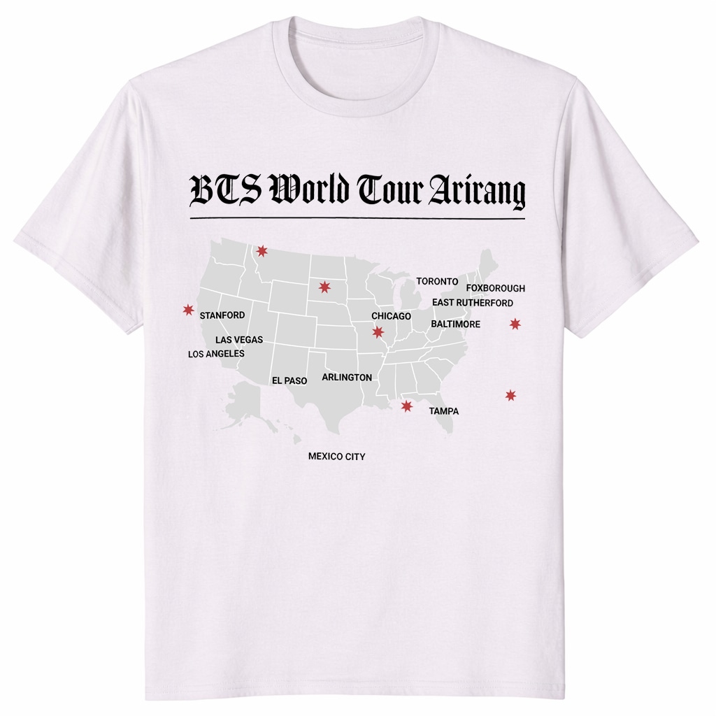 BTS World Tour Arirang Shirt – K-Pop Concert Fan Graphic Tee BTS World Tour Arirang Shirt – K-Pop Concert Fan Graphic Tee