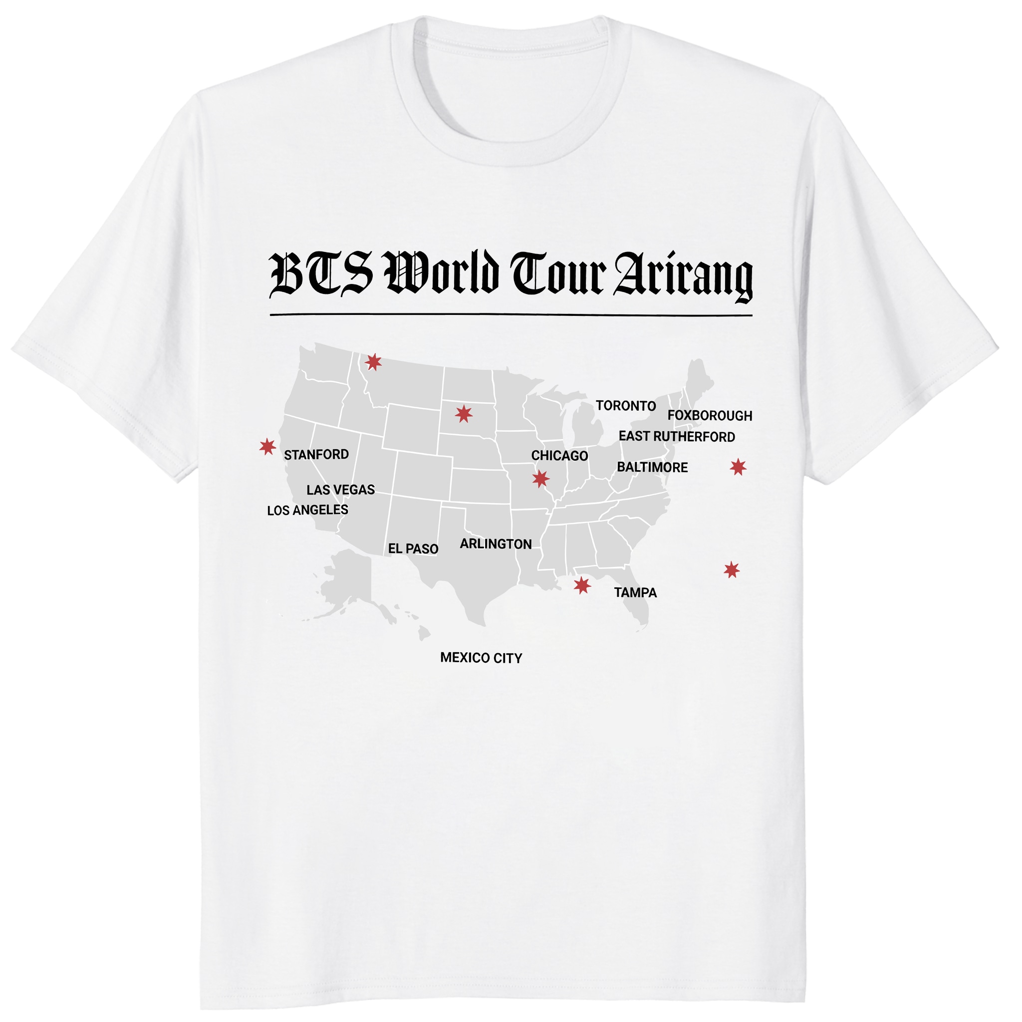 BTS World Tour Arirang Shirt – K-Pop Concert Fan Graphic Tee BTS World Tour Arirang Shirt – K-Pop Concert Fan Graphic Tee