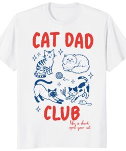 Cat Dad Club Shirt – Funny Cat Lover Gift _ Retro Pet Dad Tee