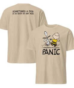 Charlie Brown Snoopy Panic Shirt – Dog Lover Quote Graphic Tee
