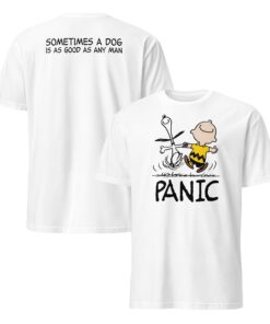 Charlie Brown Snoopy Panic Shirt – Dog Lover Quote Graphic Tee