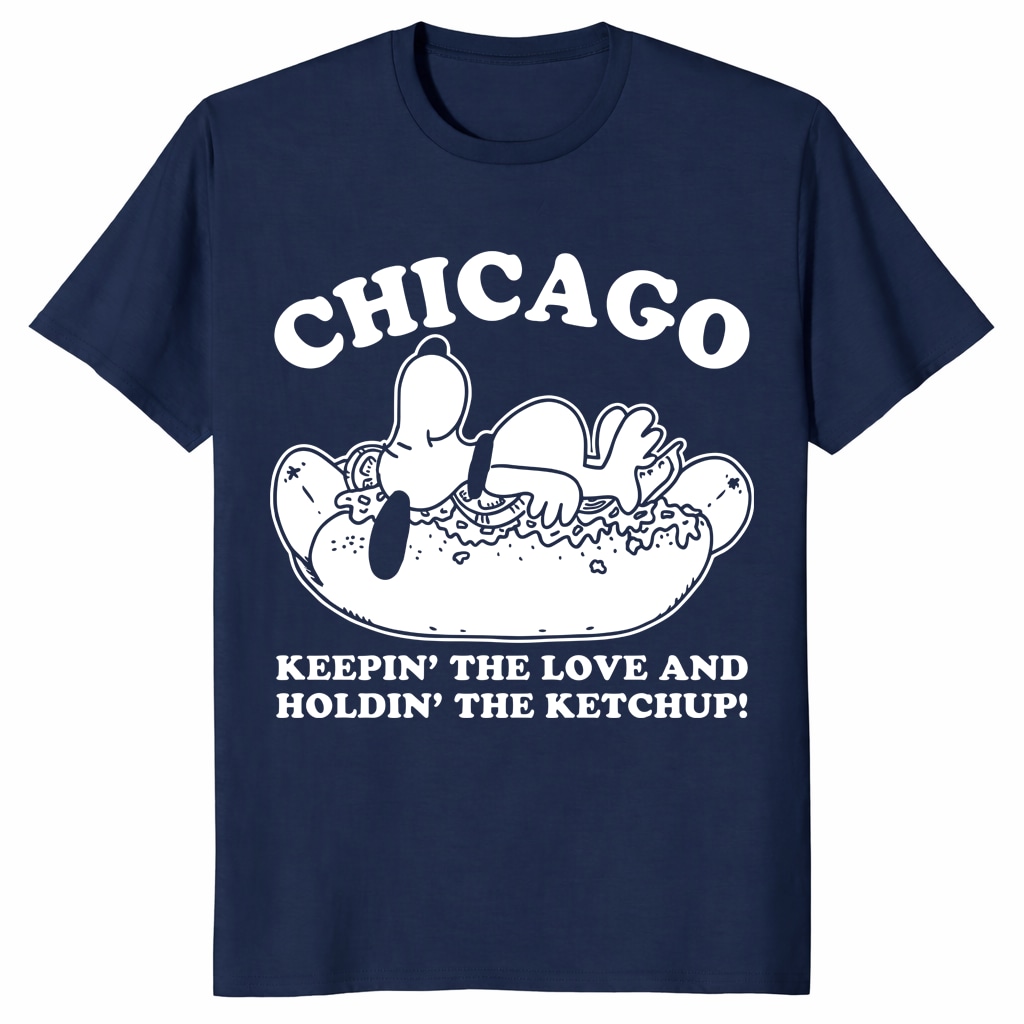 Chicago Snoopy Shirt – Holdin’ The Ketchup Hot Dog Tee Chicago Snoopy Shirt – Holdin’ The Ketchup Hot Dog Tee