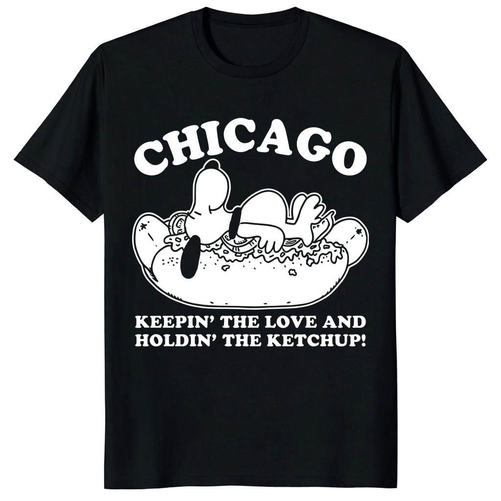 Chicago Snoopy Shirt – Holdin' The Ketchup Hot Dog Tee Chicago Snoopy Shirt – Holdin' The Ketchup Hot Dog Tee