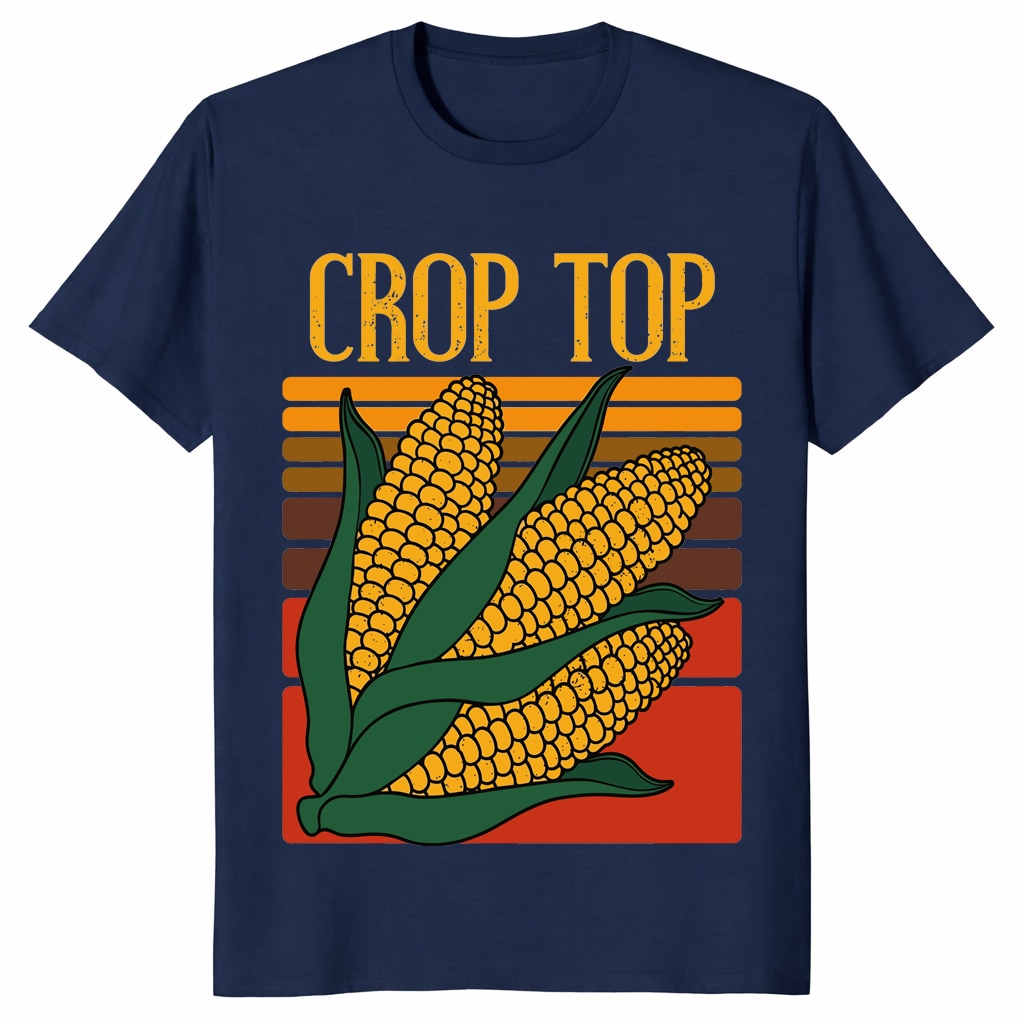 Corn Crop Top Shirt _ Funny Farming Pun Graphic Tee Corn Crop Top Shirt _ Funny Farming Pun Graphic Tee
