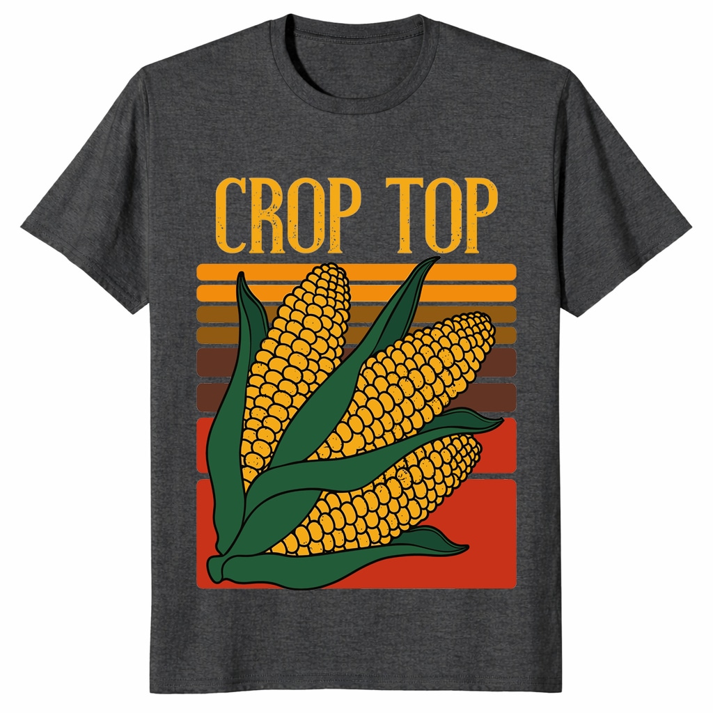 Corn Crop Top Shirt _ Funny Farming Pun Graphic Tee Corn Crop Top Shirt _ Funny Farming Pun Graphic Tee
