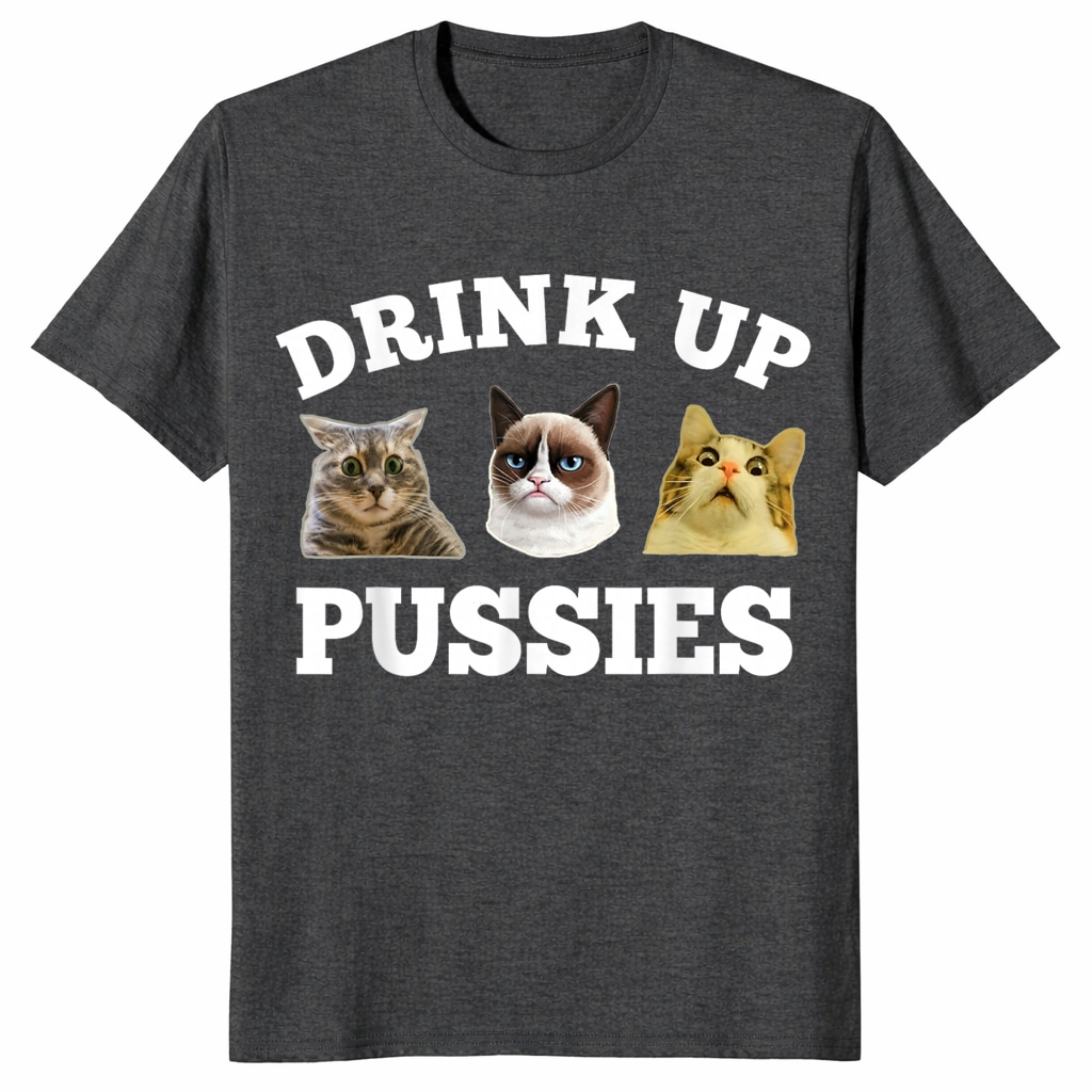 Drink Up Pussies Cat Unisex Shirt – Funny Drinking Gift for Cat Lovers Drink Up Pussies Cat Unisex Shirt – Funny Drinking Gift for Cat Lovers