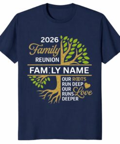 Family Reunion Shirt 2026 _ Personalised Name Tree Matching Tee_1