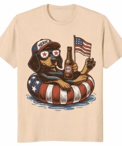 Funny 4th of July Dachshund Unisex Shirt – Patriotic Wiener Dog Tee