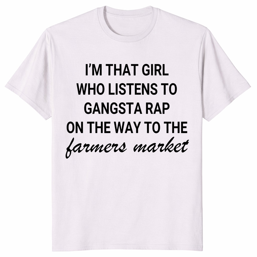Gangsta Rap Shirt – Funny Farmers Market Girl Graphic Tee Gangsta Rap Shirt – Funny Farmers Market Girl Graphic Tee