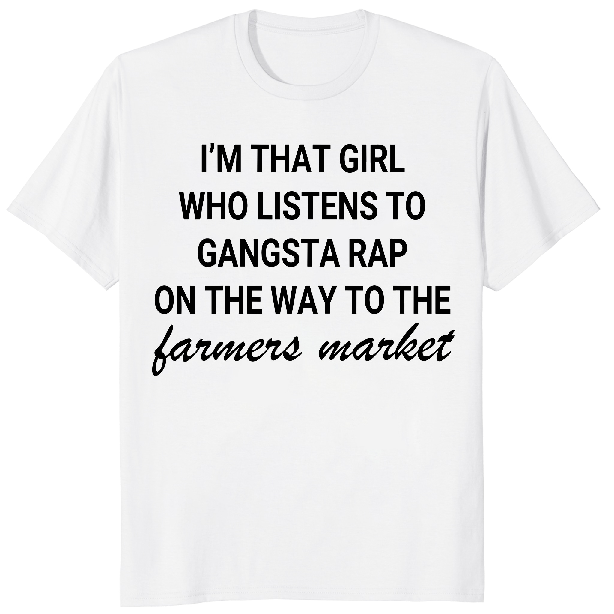 Gangsta Rap Shirt – Funny Farmers Market Girl Graphic Tee Gangsta Rap Shirt – Funny Farmers Market Girl Graphic Tee
