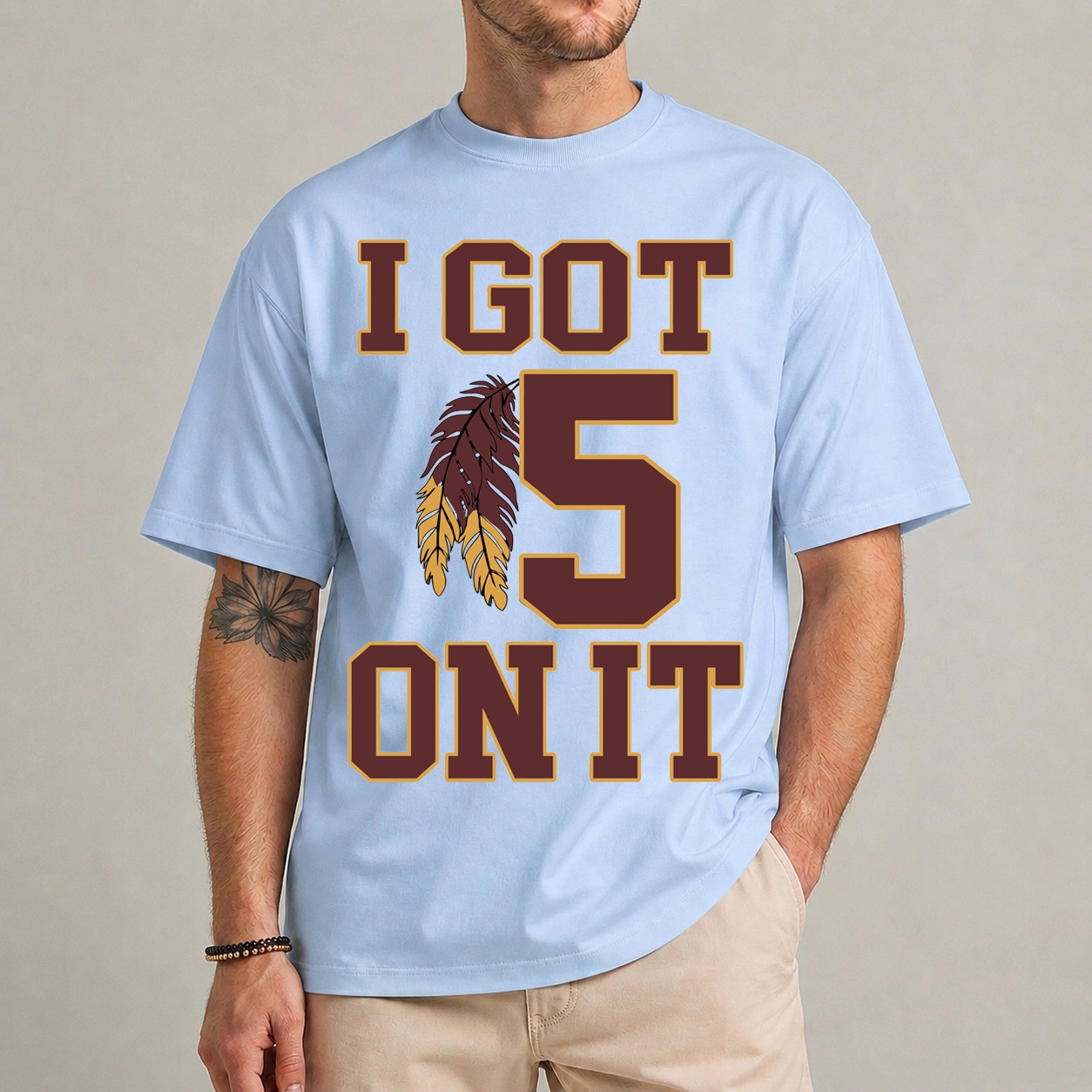 Hilarious I Got 5 On It Football Unisex Shirt for Fans Hilarious I Got 5 On It Football Unisex Shirt for Fans