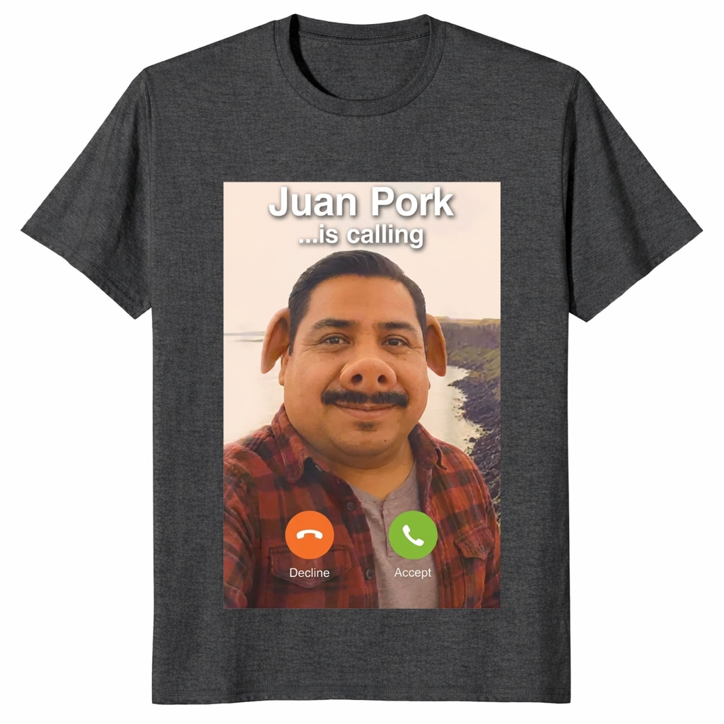 Juan Pork Is Calling Unisex Shirt – Funny Brainrot Meme Gift Tee Juan Pork Is Calling Unisex Shirt – Funny Brainrot Meme Gift Tee