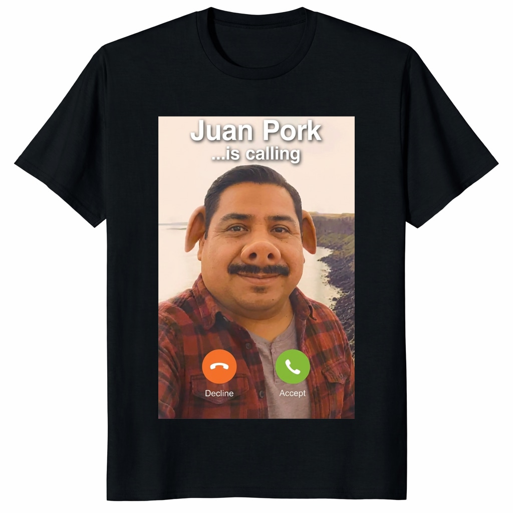 Juan Pork Is Calling Unisex Shirt – Funny Brainrot Meme Gift Tee Juan Pork Is Calling Unisex Shirt – Funny Brainrot Meme Gift Tee