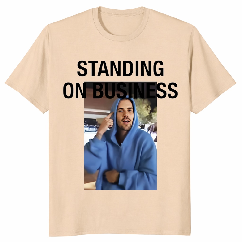 Justin Bieber Standing On Business Coachella Graphic Tee Justin Bieber Standing On Business Coachella Graphic Tee