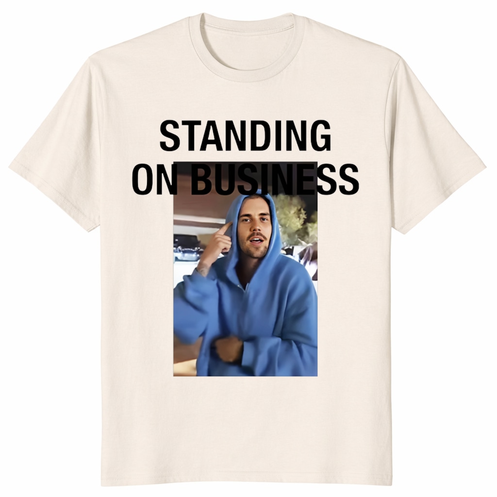 Justin Bieber Standing On Business Coachella Graphic Tee Justin Bieber Standing On Business Coachella Graphic Tee