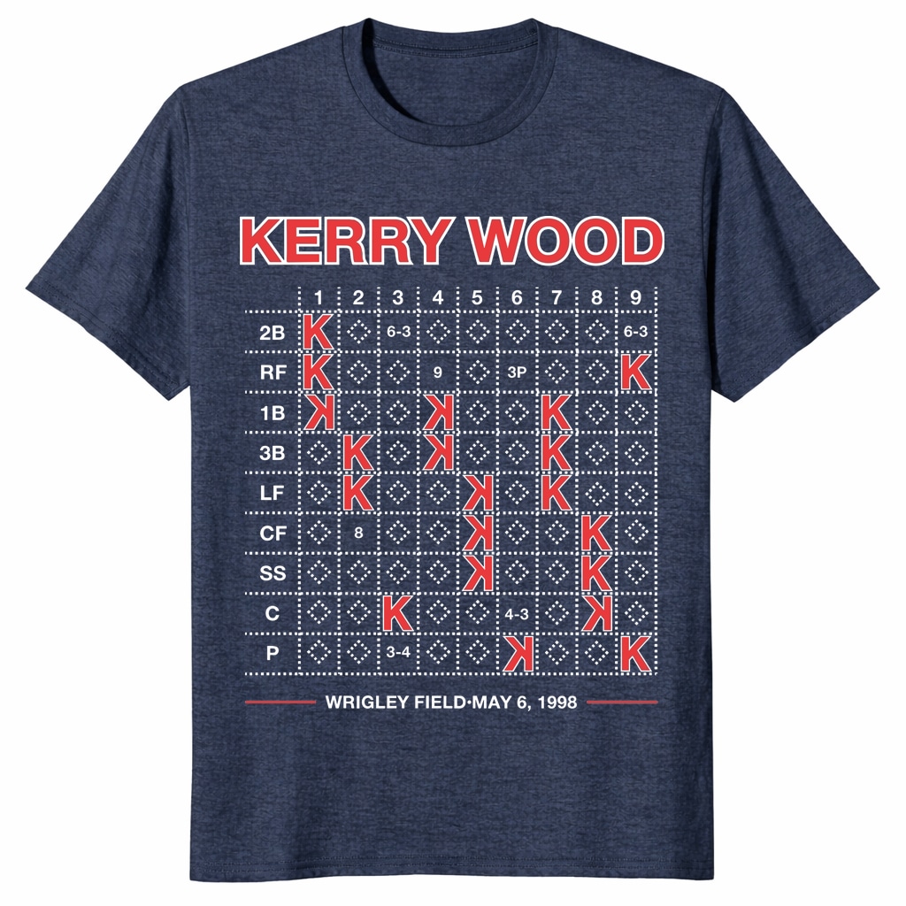 Kerry Wood 20K Scorecard Shirt – Wrigley Field 1998 Tee Kerry Wood 20K Scorecard Shirt – Wrigley Field 1998 Tee