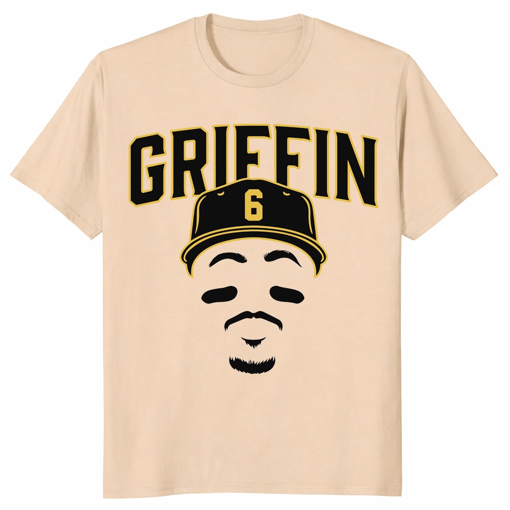 Konnor Griffin Pittsburgh Baseball Blank Face Unisex Shirt – #6 Konnor Griffin Pittsburgh Baseball Blank Face Unisex Shirt – #6